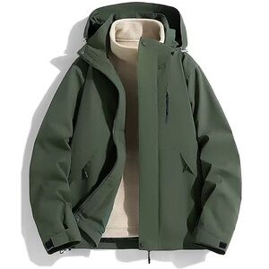 Men's Green Hooded Jacket
